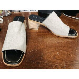 Donald Pliner Women's Haze Stretch Fabric Slip On Heeled Sandal Size 11